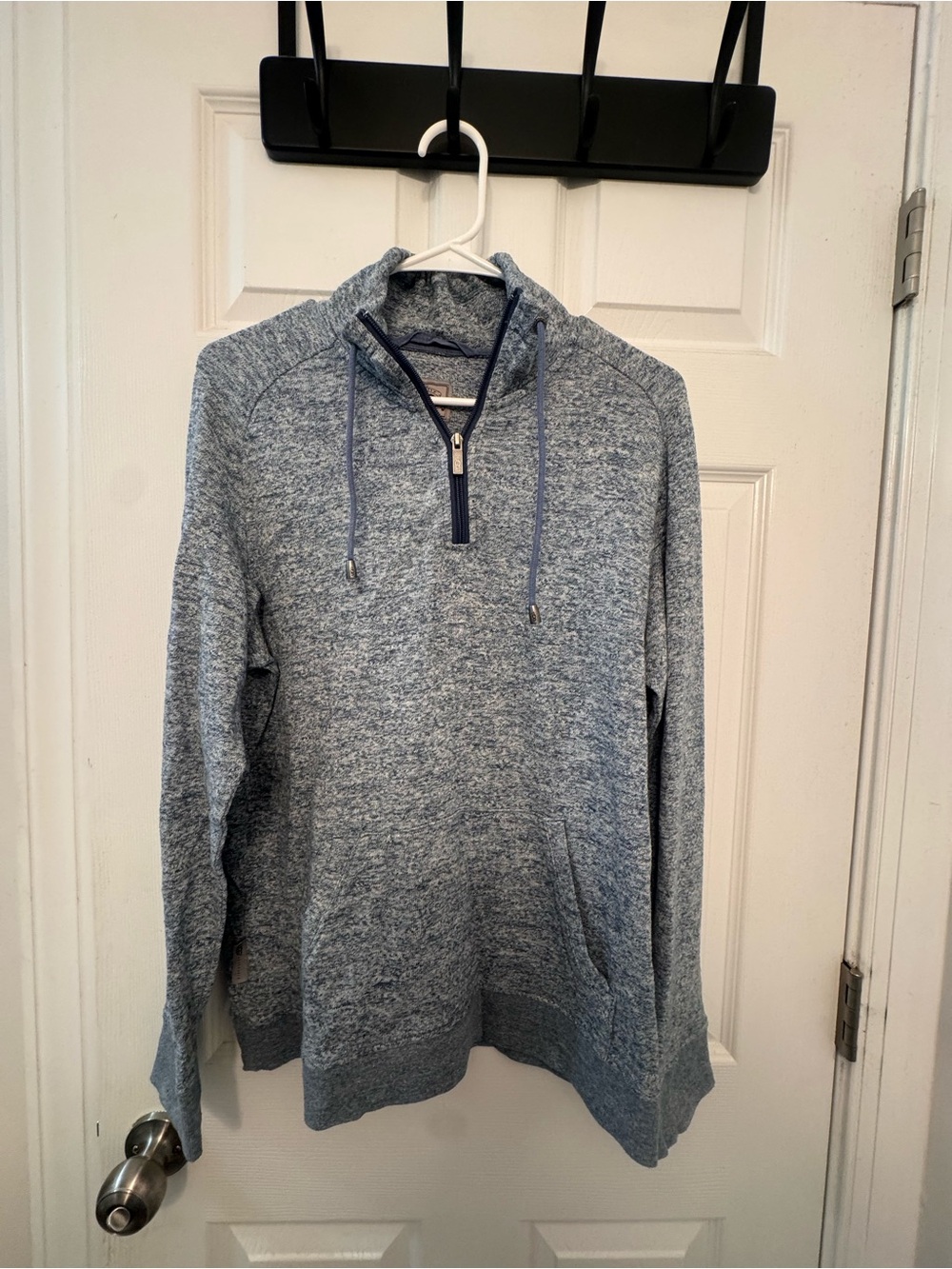 UGG Heather Blue Quarter-Zip Pullover Sweater Size Medium